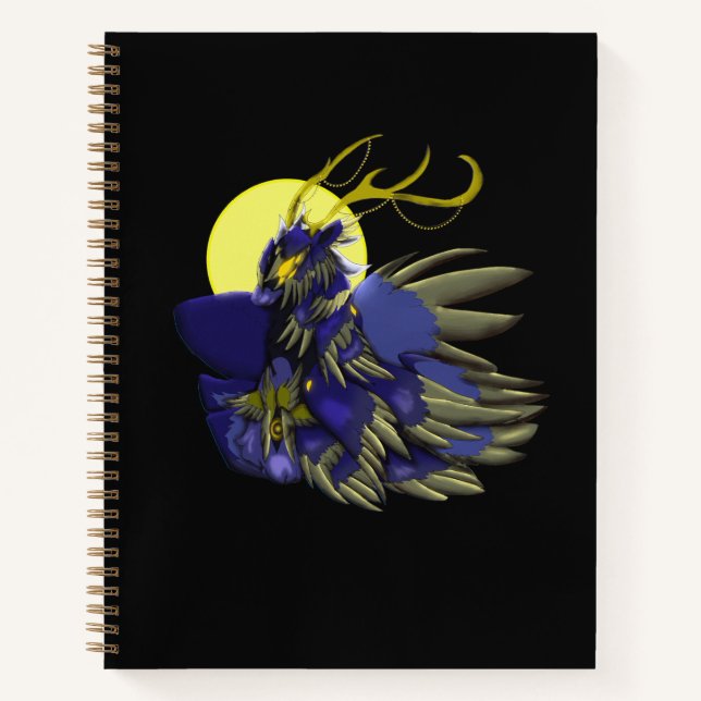 Comet Dark Fantasy Reindeer Spiral Notebook (Front)