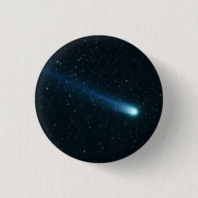 Comet in Night Sky 3 Cm Round Badge (Front)