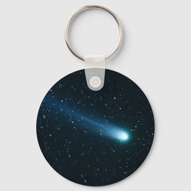 Comet in Night Sky Key Ring (Front)