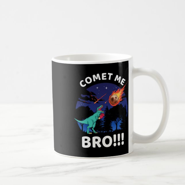 Comet Me Bro Funny Boxing T Rex Dinosaur Pun Extin Coffee Mug (Right)