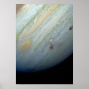 Comet P:Shoemaker-Levy 9 Bombards Jupiter Poster
