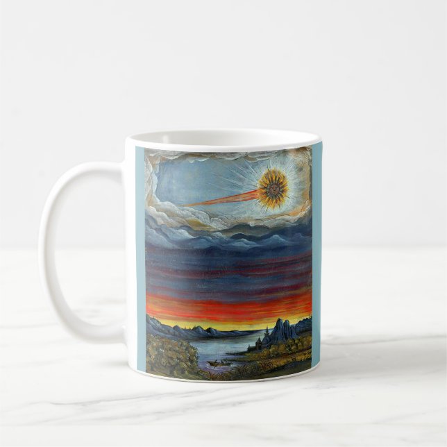 comet painting print coffee mug (Left)