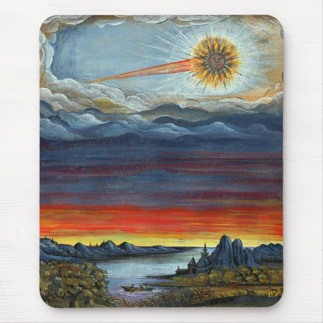 comet painting print mouse pad (Front)