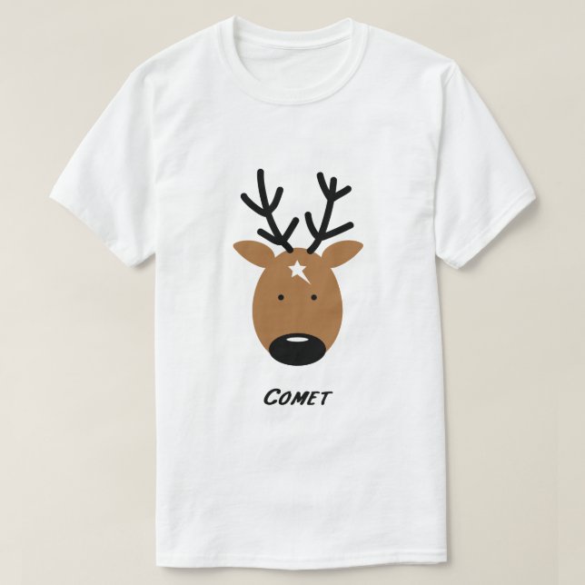 Comet Reindeer T-Shirt (Design Front)