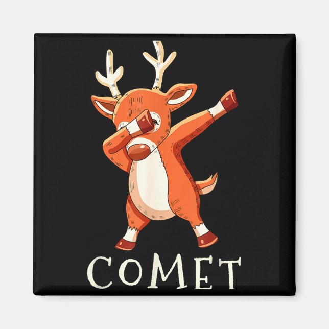 Comet Santas Reindeers Family Matching Outfit Chri Magnet (Front)
