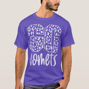 Comets Team Mascot School Spirit Game Night Leopar T-Shirt