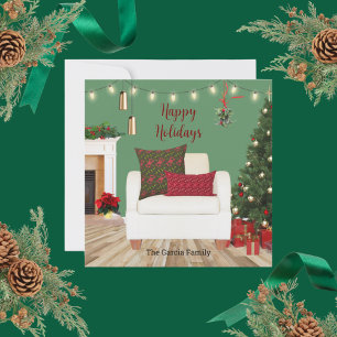 Comfort and Joy Armchair Holiday Card
