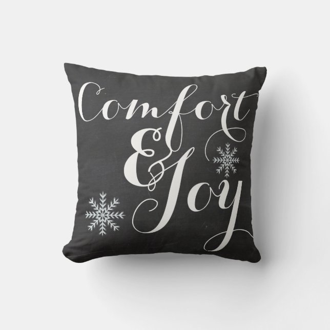 Comfort and Joy Chalkboard Cushion (Front)
