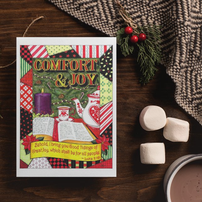 Comfort and Joy Christmas Inspirational Postcard (Creator Uploaded)