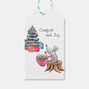 Comfort And Joy Mouse Gift Tag