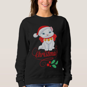 Comfort Colors® Christmas Tree And Cat 2025 Sweatshirt