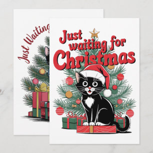 Comfort Colours® Christmas Tree And Cat 2025 Holiday Card