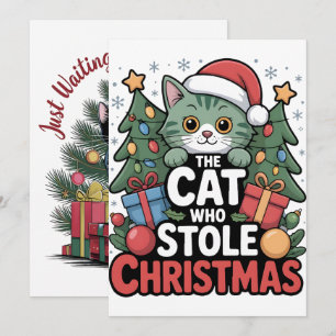 Comfort Colours® Christmas Tree And Cat 2025 Holiday Card