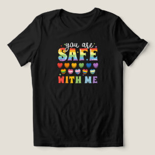 Comfort Colours You Are Safe With Me Shirt, LGBT F Tri-Blend Shirt