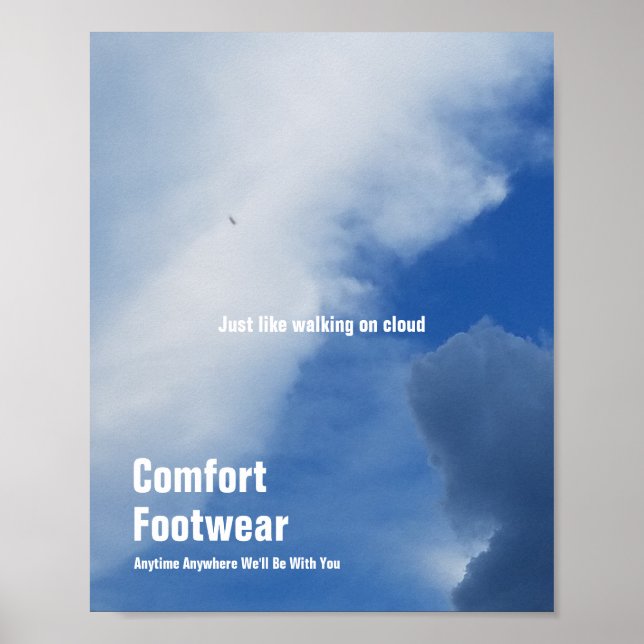 Comfort Footwear on cloud  Poster (Front)