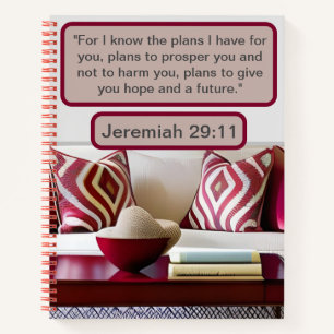 Comfort in His Plans: Jeremiah 29:11 Homey Vibes Notebook