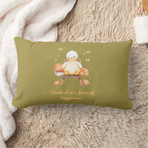 Comfort is a Form of Happiness – Cute Duckling Lumbar Cushion