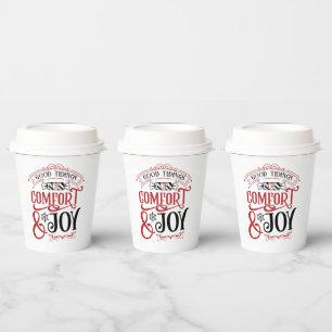 comfort Joy Christmas party Paper Cups