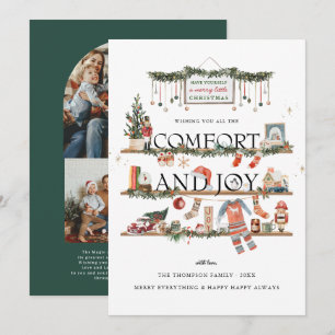 Comfort & Joy Christmas Photo Holiday Card