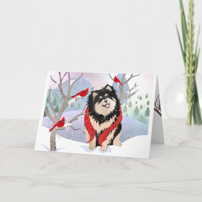 COMFORT & JOY Finnish Lapphund art cards (Front)
