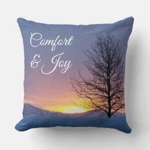 Comfort & Joy Mountain Sunrise Cushion