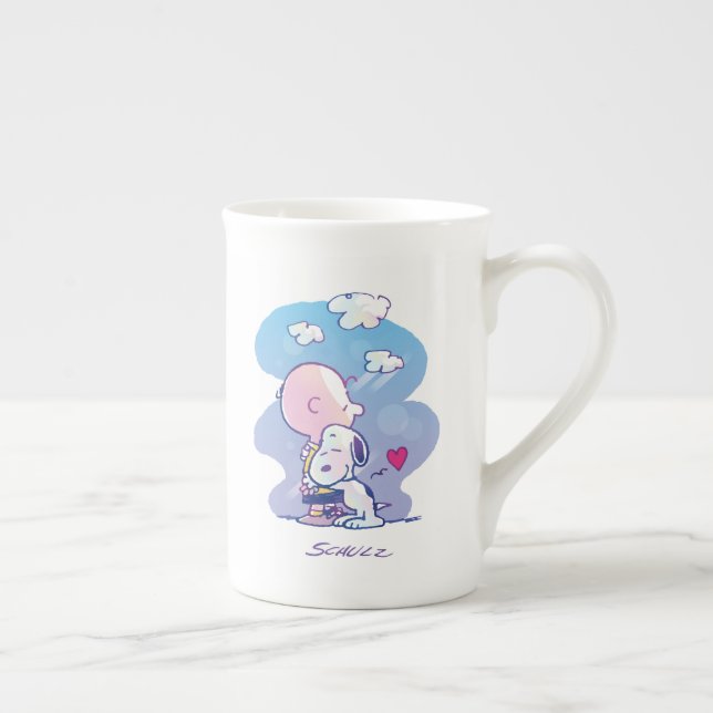 Comfort & Security | Charlie & Snoopy Hug Bone China Mug (Right)