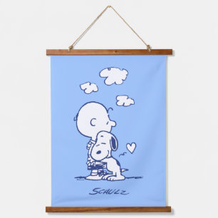 Comfort & Security   Charlie & Snoopy Hug Hanging Tapestry