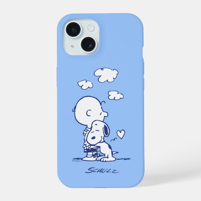 Comfort & Security | Charlie & Snoopy Hug iPhone 15 Case (Back)