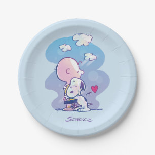 Comfort & Security   Charlie & Snoopy Hug Paper Plate