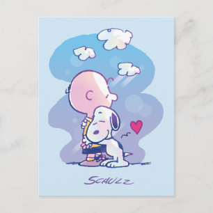 Comfort & Security   Charlie & Snoopy Hug Postcard