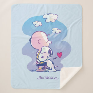 Comfort & Security   Charlie & Snoopy Hug Sherpa Blanket