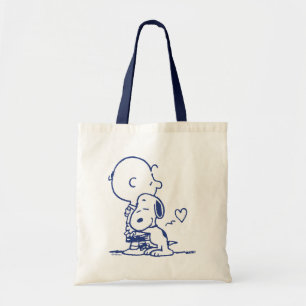 Comfort & Security   Charlie & Snoopy Hug Tote Bag