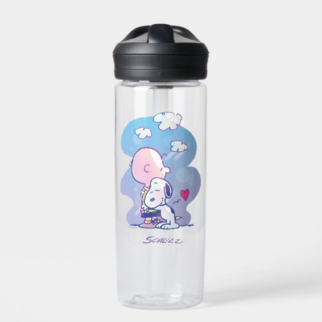 Comfort & Security | Charlie & Snoopy Hug Water Bottle (Front)