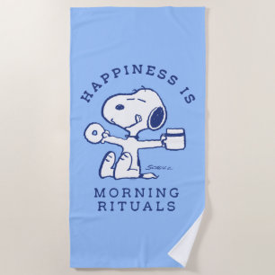 Comfort & Security   Happiness is Morning Rituals Beach Towel