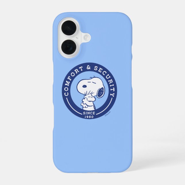 Comfort & Security | Snoopy & Woodstock Hug iPhone 16 Case (Back)