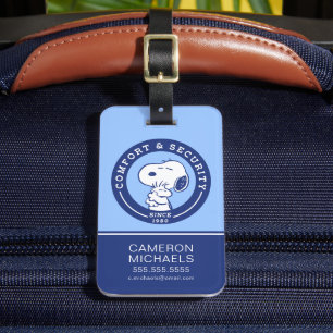 Comfort & Security   Snoopy & Woodstock Hug Luggage Tag