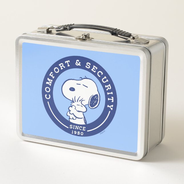 Comfort & Security | Snoopy & Woodstock Hug Metal Lunch Box (Front)