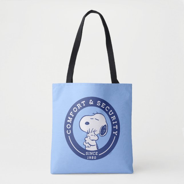Comfort & Security | Snoopy & Woodstock Hug Tote Bag (Front)