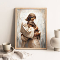 Comfort With Him, Christian Wall Art, Jesus Hugs