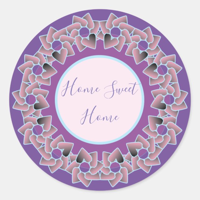 Comfortable and pretty  classic round sticker (Front)