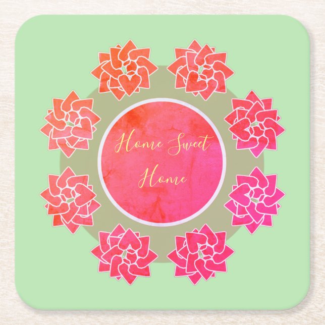 Comfortable and pretty  paper coaster (Front)