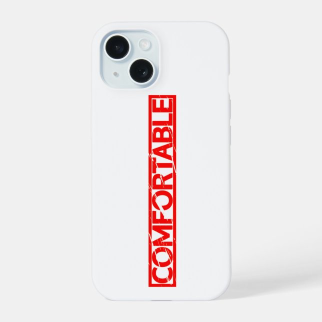 Comfortable Stamp iPhone 15 Case (Back)
