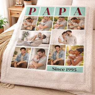 Comforted by Love Personalized 5 Photo Custom  Fle Fleece Blanket