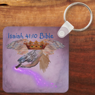 comforting scripture key ring