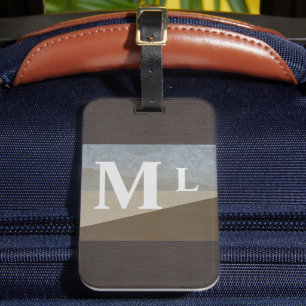 Comforting Soft-Toned Linen-Look Luggage Tag