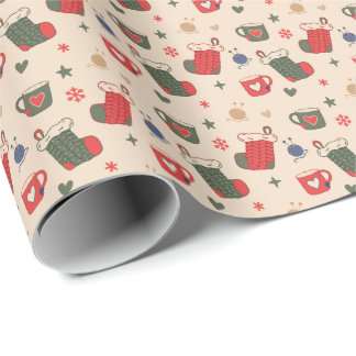 Comfy Cozy Winter Holiday Wrapping Paper - Classic