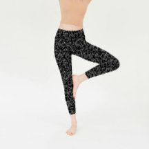 Comfy Yoga black flowers 