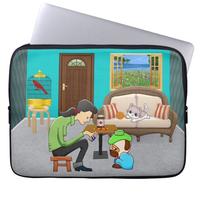 ComfyPaws Laptop Sleeve (Front)