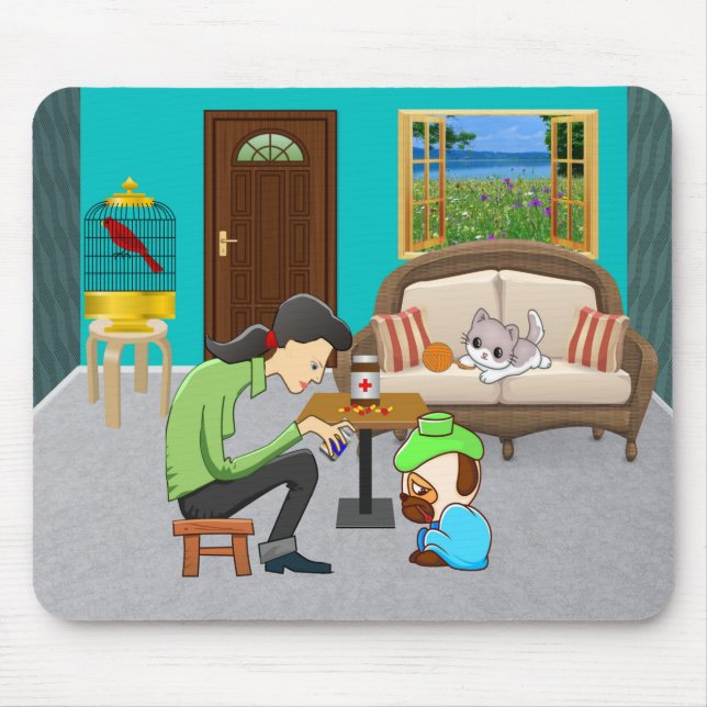 ComfyPaws Mouse Pad (Front)