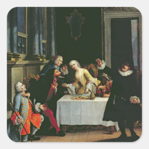 Comic Actors Square Sticker